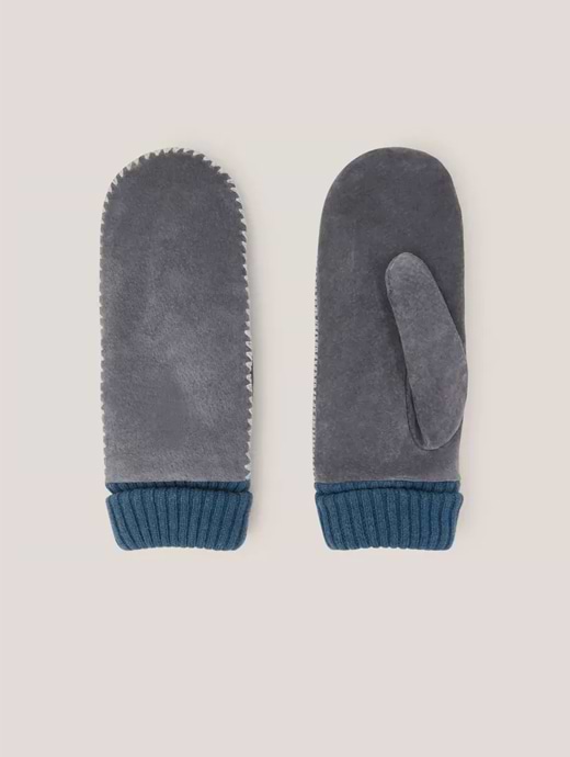 White Stuff Women's Suede Mitten Mid Grey
