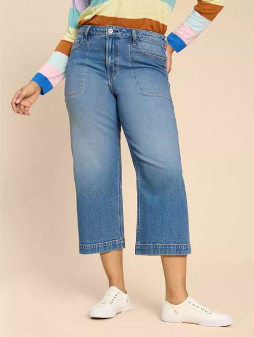 Women's cropped jeans petite discount