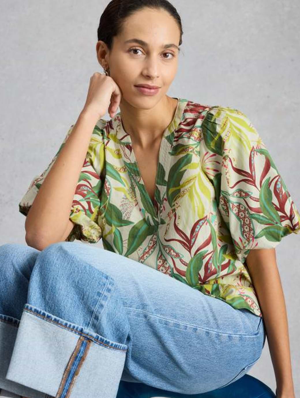 White Stuff Women's Bex Cotton Top Ivory