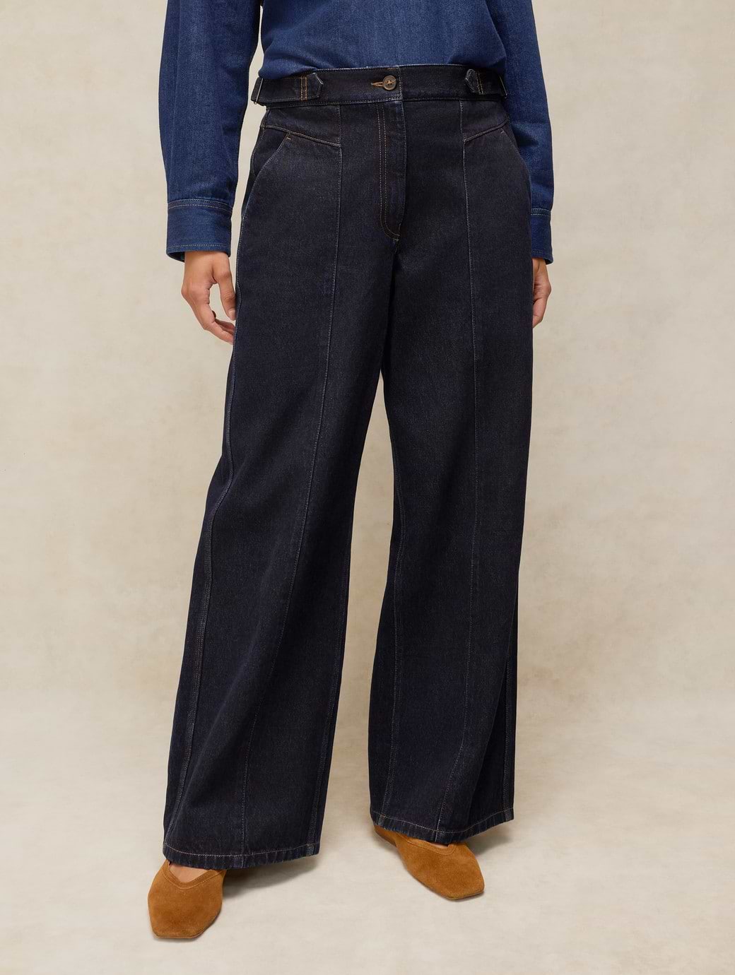 White Stuff Women's Carmella Wide Leg Jean Dark Denim