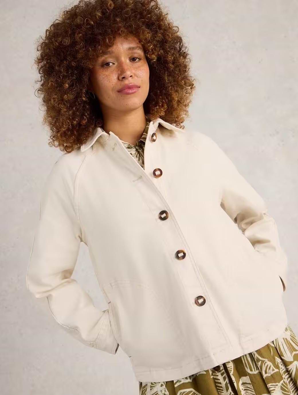 White Stuff Women's Eden Denim Jacket Light Natural