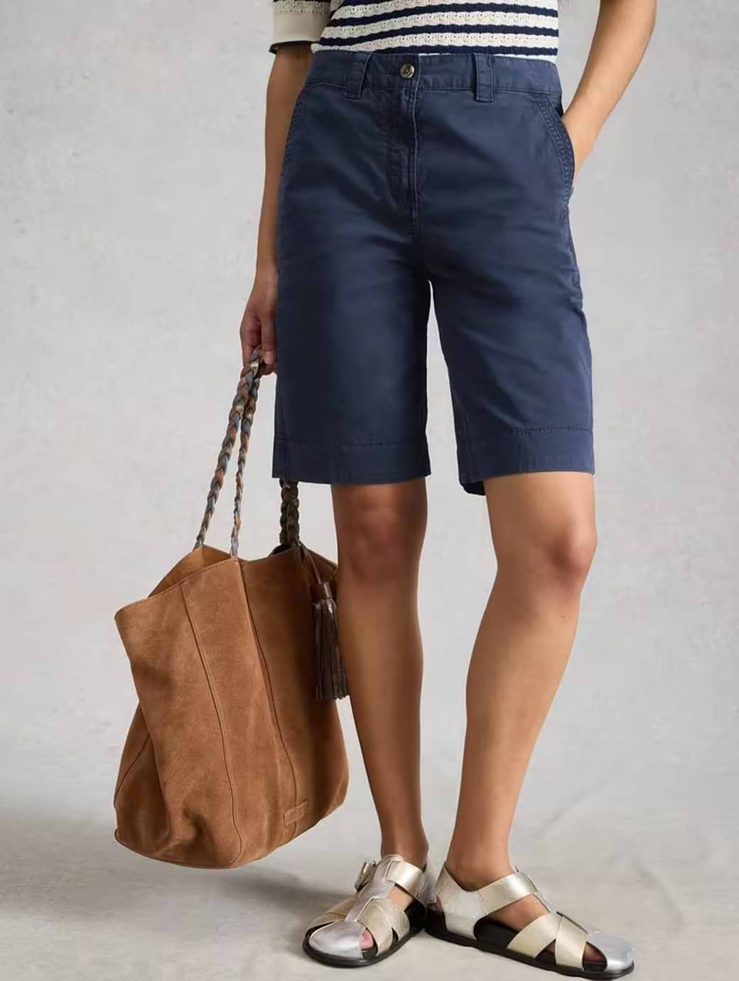White Stuff Women's Heidi Chino Shorts Navy