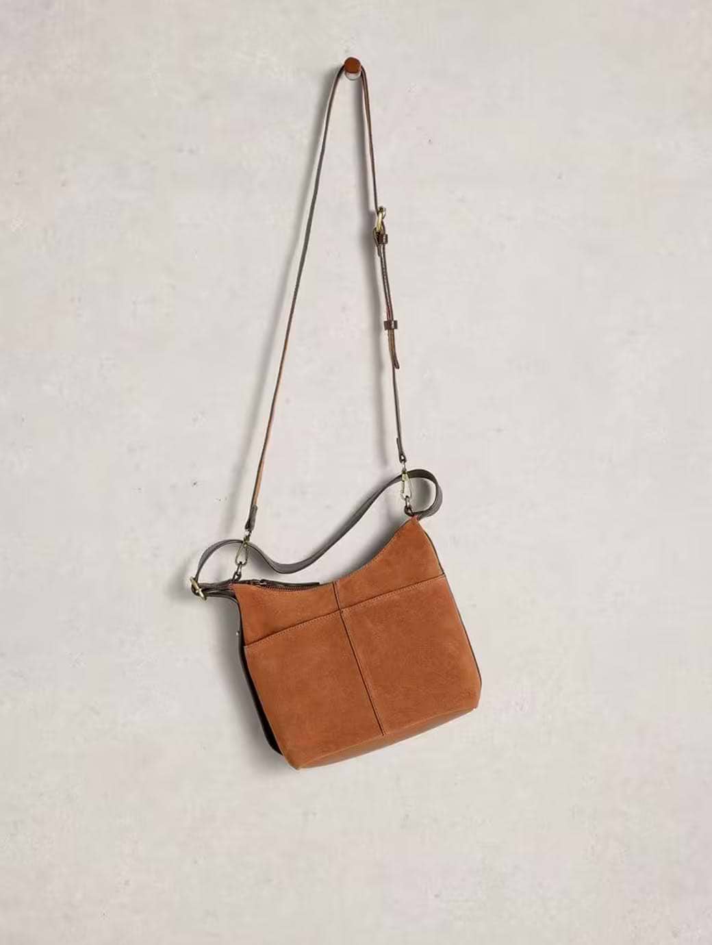 White Stuff Women's Mini Sophia Leather Crossbody Mid Tan