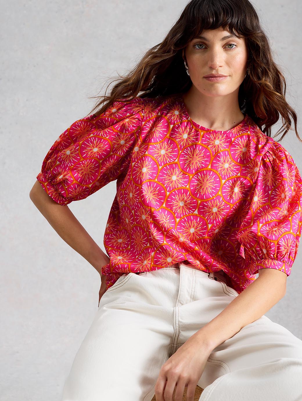 White Stuff Women's Natalie Shell Top Pink