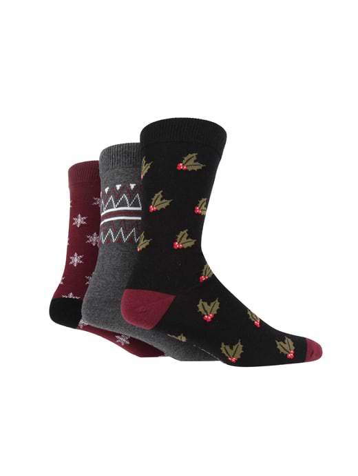 Wildfeet 3pk Hanging Gift Holly & Berries