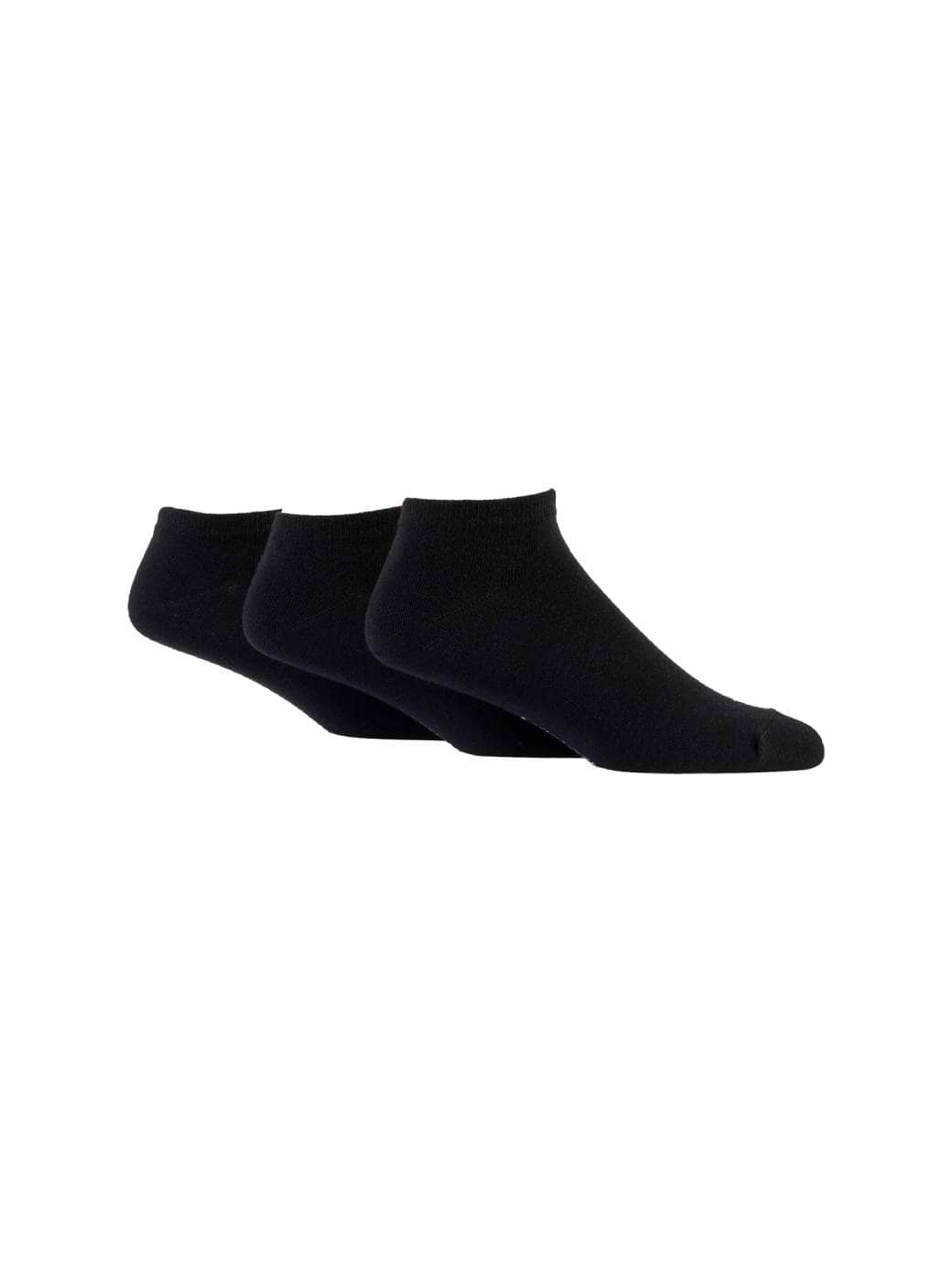 WildFeet Men's 3-Pack Trainer Socks Black