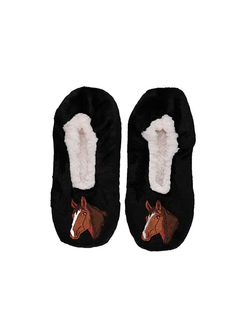 Wildfeet Socks 1 Pair Slipper Horse On Black Base