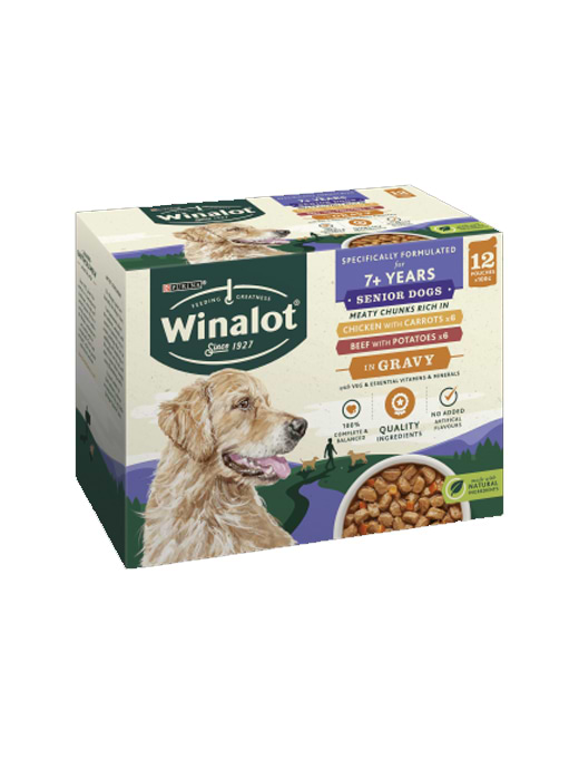 Winalot Senior Dog Food Pouches Mixed in Gravy 12x100g