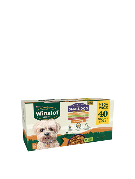 Winalot Small Dog Food Pouch Mixed in Gravy 40 x 100g