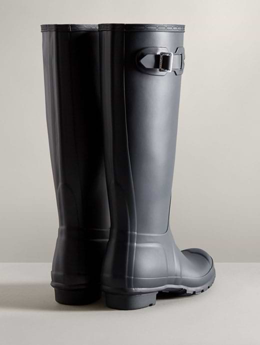 Tall gray hunter rain boots hotsell