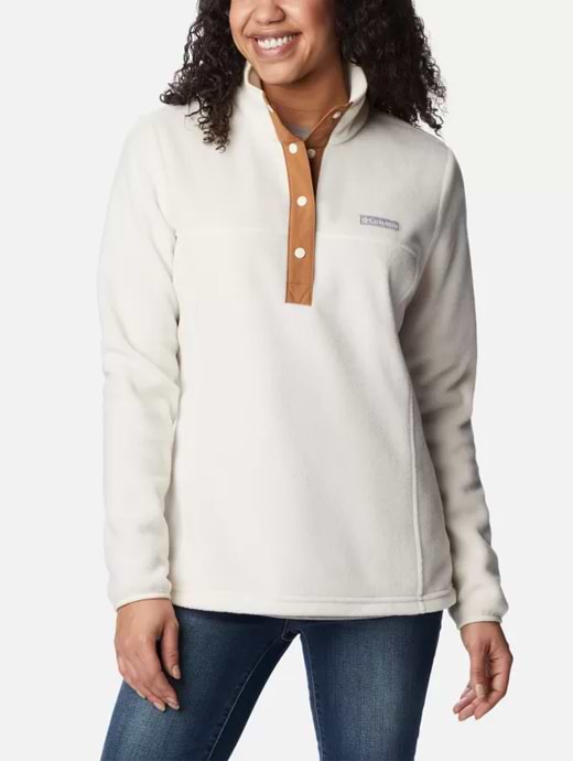 Columbia Women s Benton Springs Half Snap Pullover Chalk