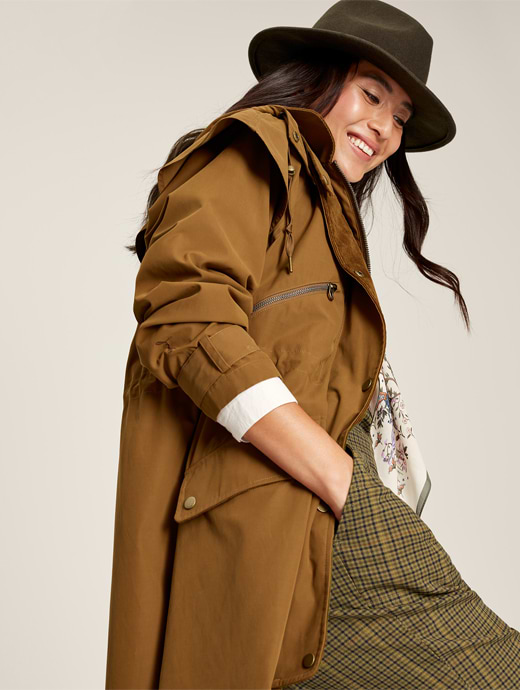 Joules wax trench coat cheap