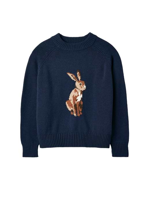 Joules Women s Margot Intarsia Jumper Navy Hare