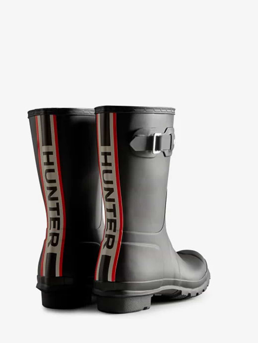 Hunter logo boots hotsell