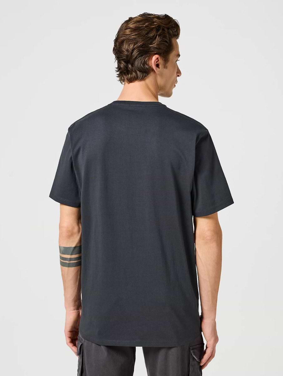 Wrangler Americana Langarm-T-Shirt – 100% Baumwolle, Regular Fit, Mit Vintage-Print