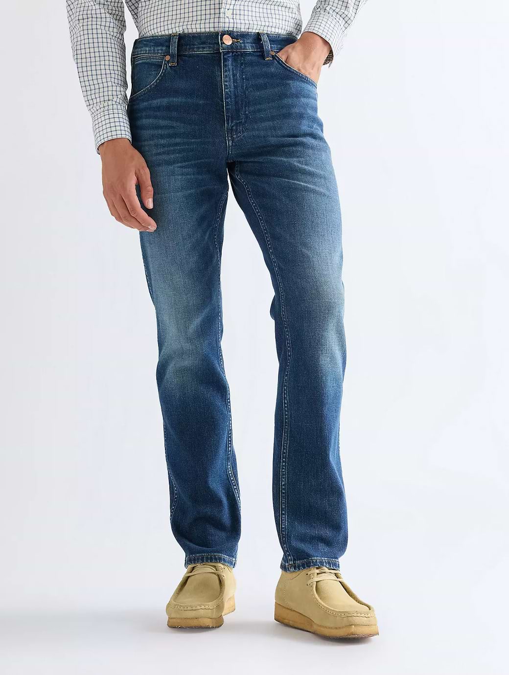 Wrangler Men's Greensboro Jeans Denim Stormforge Blue