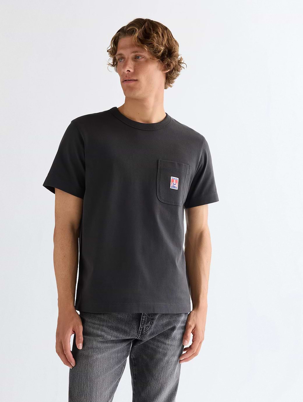 Wrangler Men's Pocket Tee Faded Black