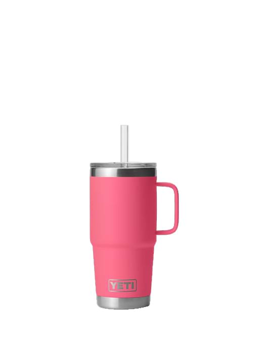 Yeti Rambler 25oz Straw Mug Tropical Pink