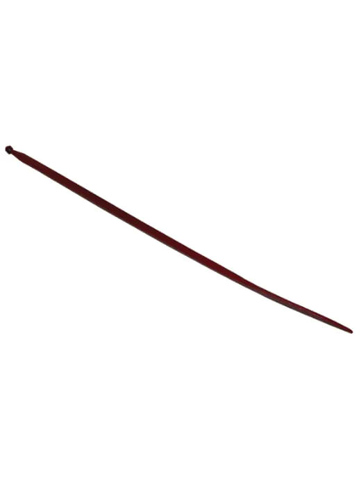 Kverneland Loader tine, straight, square section 36x1400mm, flattened tip with M20x1.5mm nut, red