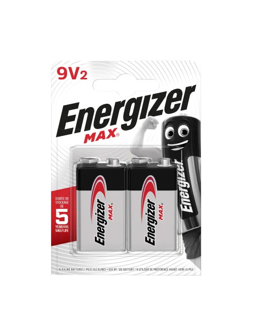 Energizer® MAX® 9V Alkaline Batteries (Pack 2)