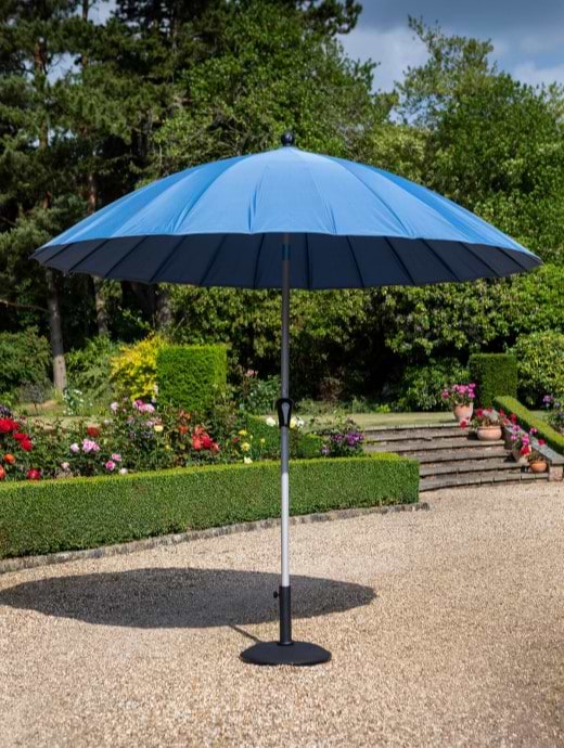 HARTMAN SHANGHAI PARASOL MATT SILVER/NAVY