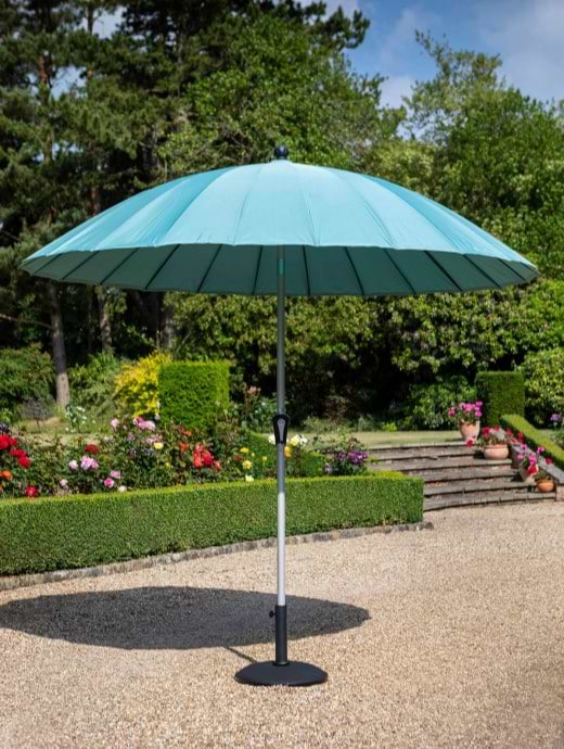 HARTMAN SHANGHAI PARASOL MATT SILVER/CORAL