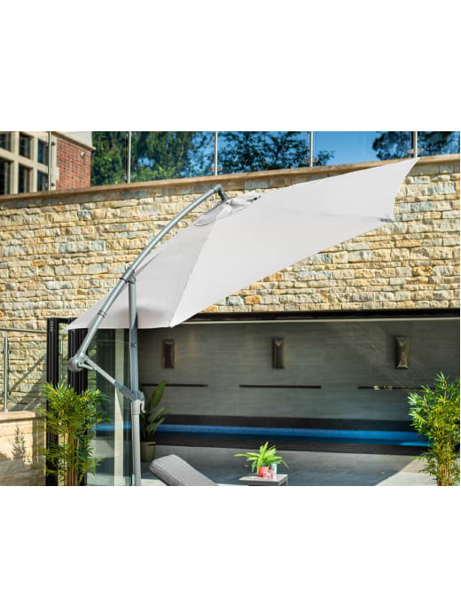 HARTMAN MEDITERRANEAN CANTILEVER PARASOL GREY/NATURAL