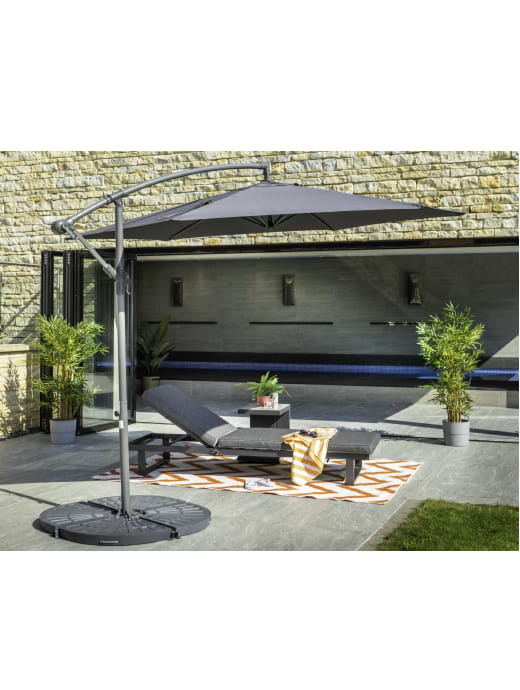 HARTMAN MEDITERRANEAN CANTILEVER PARASOL GREY/DK GREY