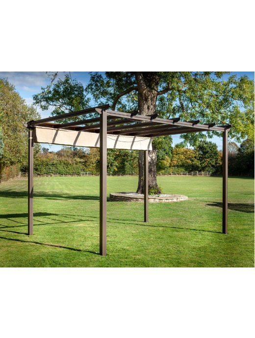HARTMAN 3M X 4M RECTANGULAR ROMA PERGOLA BRONZE