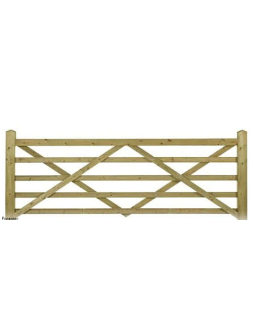 Charltons Forester 5 Bar Wooden Field Gate 3'