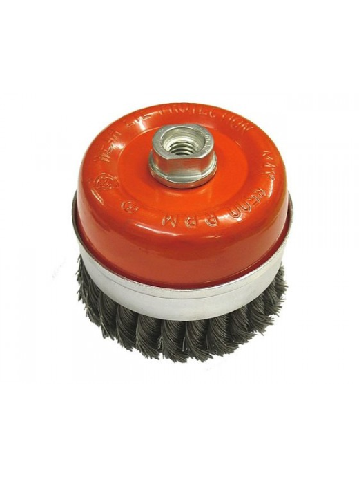 FAITHFULL WIRE CUP BRUSH TWIST KNOT 100MM X M14 X 2