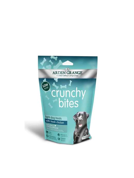 Arden Grange Crunchy Bites Light Dog Treats Rich In Chicken 225g