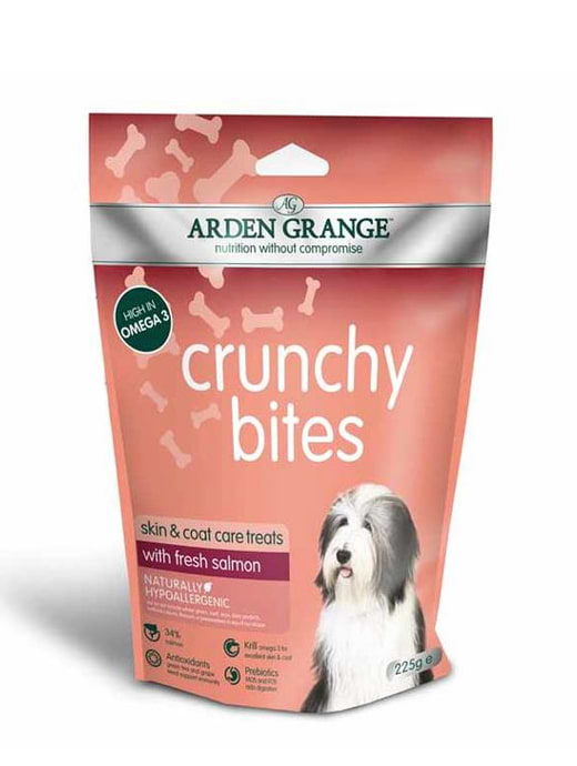 Arden Grange Crunchy Bites Dog Treats Salmon 225g