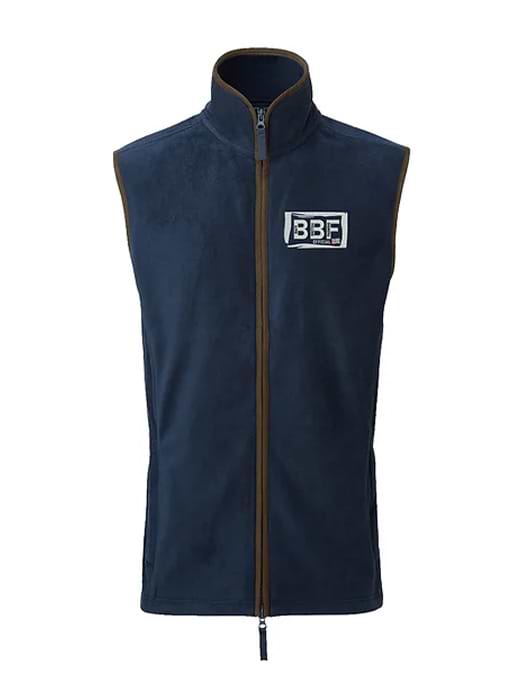 Back British Farming Men's Fleece Gilet Navy  