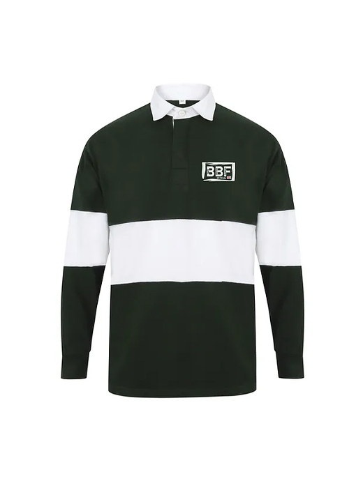 Back British Farming Men's Panelled Rugby Top Forest Green/White