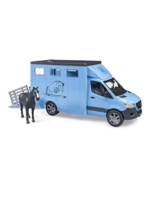 Bruder MB Sprinter Animal Transporter with Horse Griggs Agri