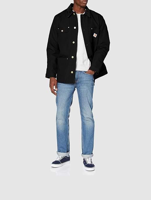 Carhartt Loose Fit Firm Duck Blanket lined Chore Coat Black Griggs Agri