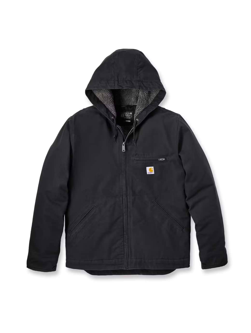 Carhartt Men s Relaxed Fit Washed Duck Sherpa Lined Jacket Black Griggs Agri