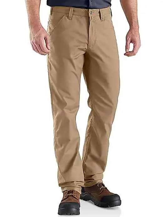 Carhartt Men's Rugged Professional Series Rugged Flex Relaxed Fit Canvas Work Pant Dark Khaki