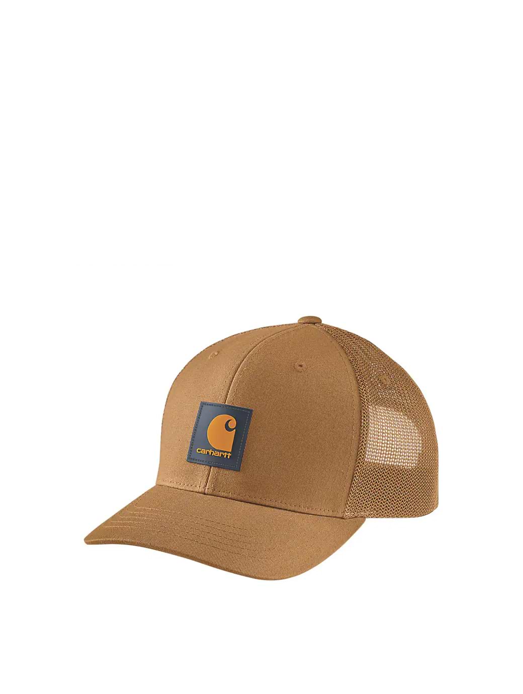 Carhartt Men's Twill Mesh-Back Logo Patch Cap Carhartt Brown/Honeycomb