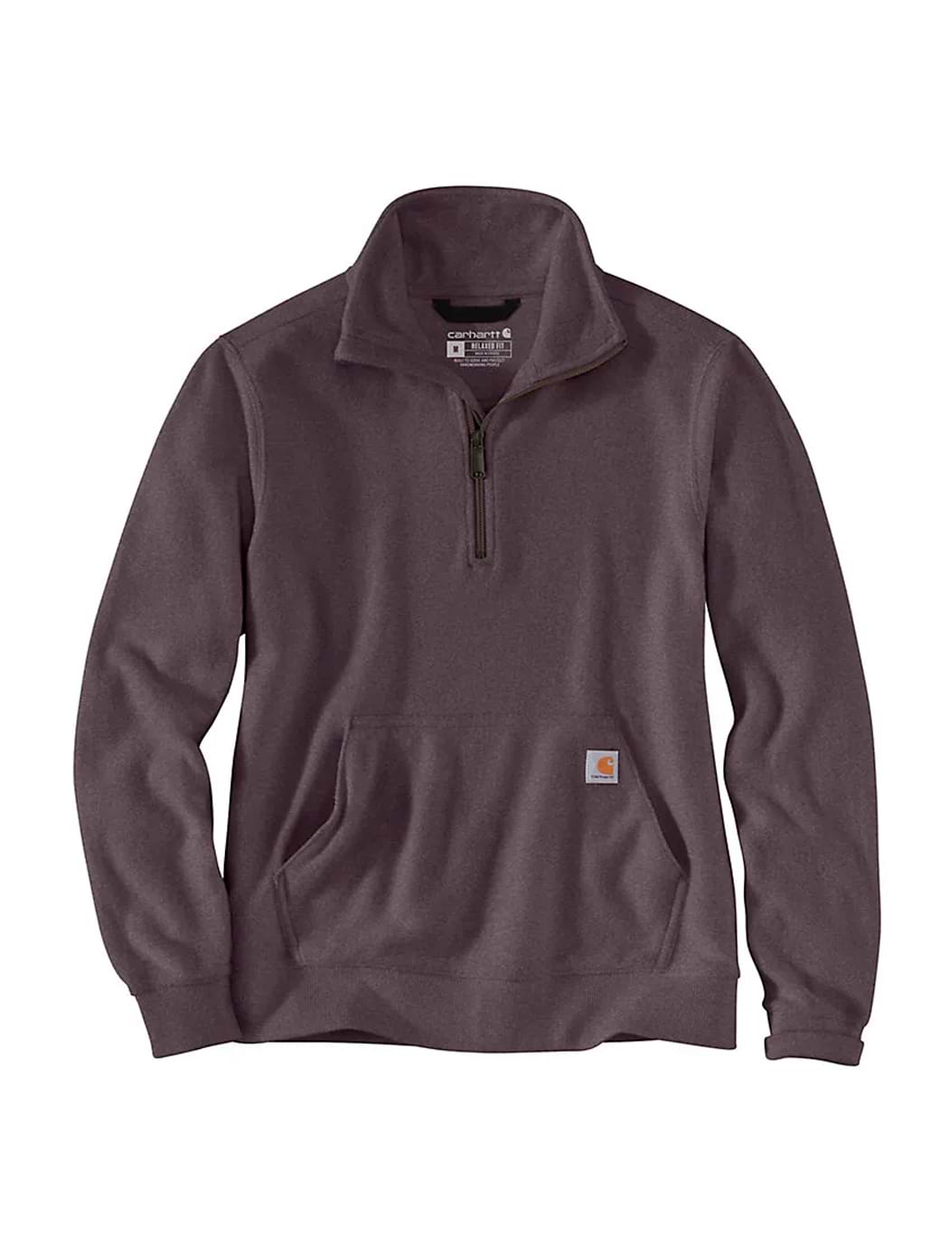 Carhartt Women's Relaxed-Fit Midweight Half-Zip Sweatshirt Blackberry Heather