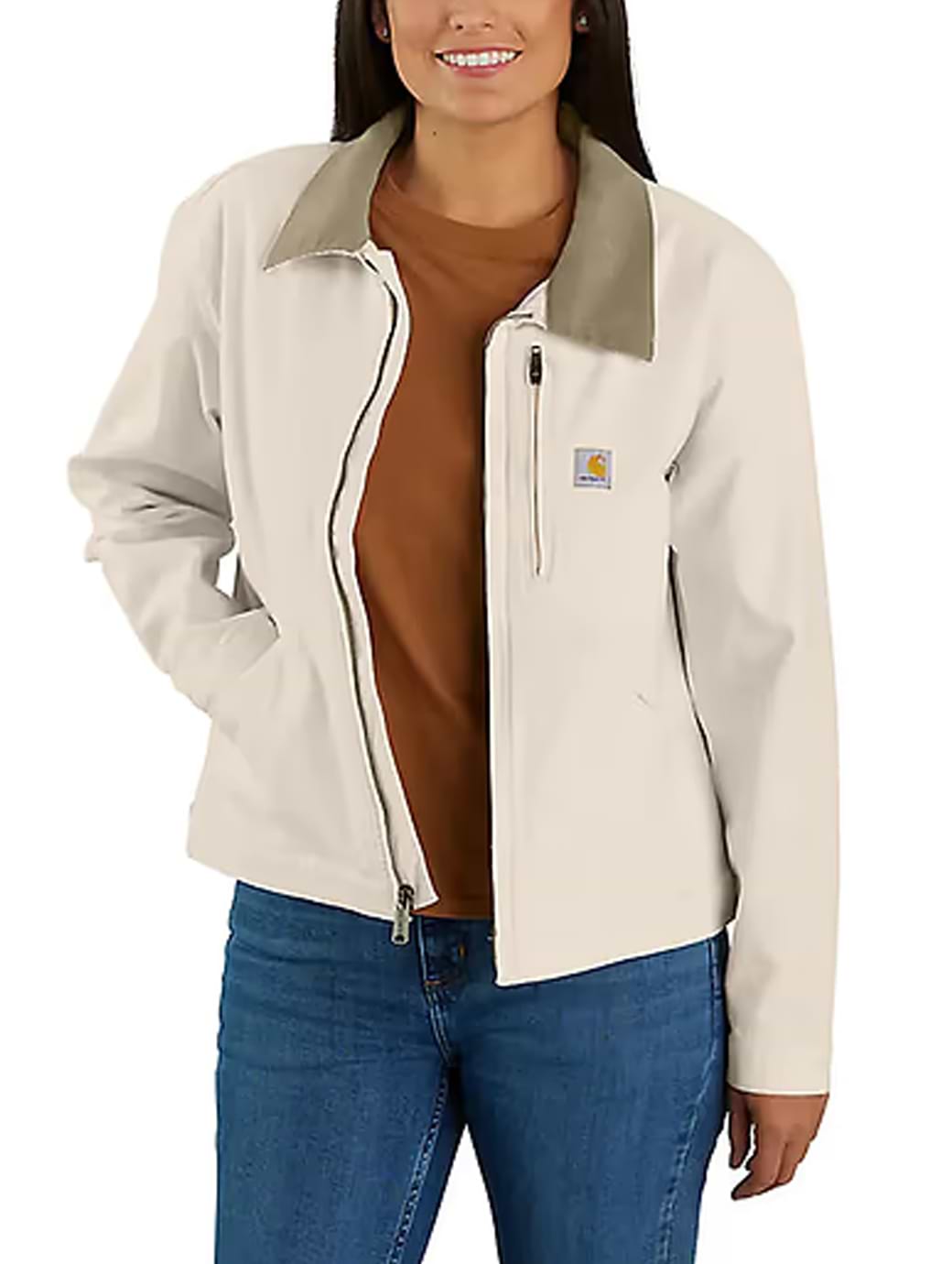 Carhartt Women's Relaxed Fit Canvas Detroit Jacket Natural