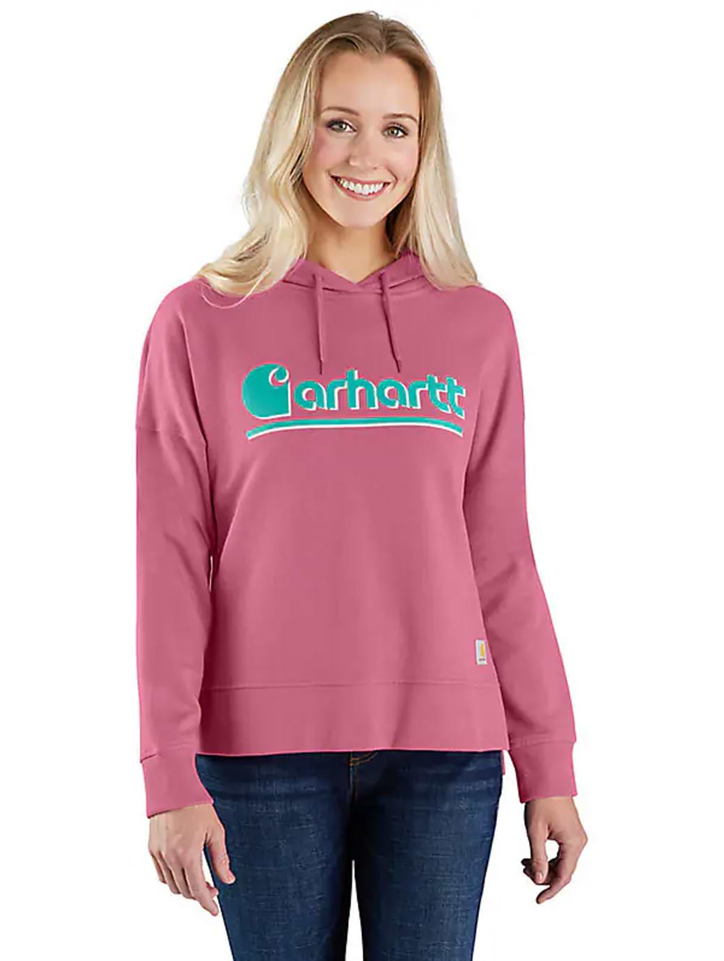 Carhartt Women's Tencel Fiber Series Loose Fit Fall Graphic Hooded Sweatshirt Woodrose