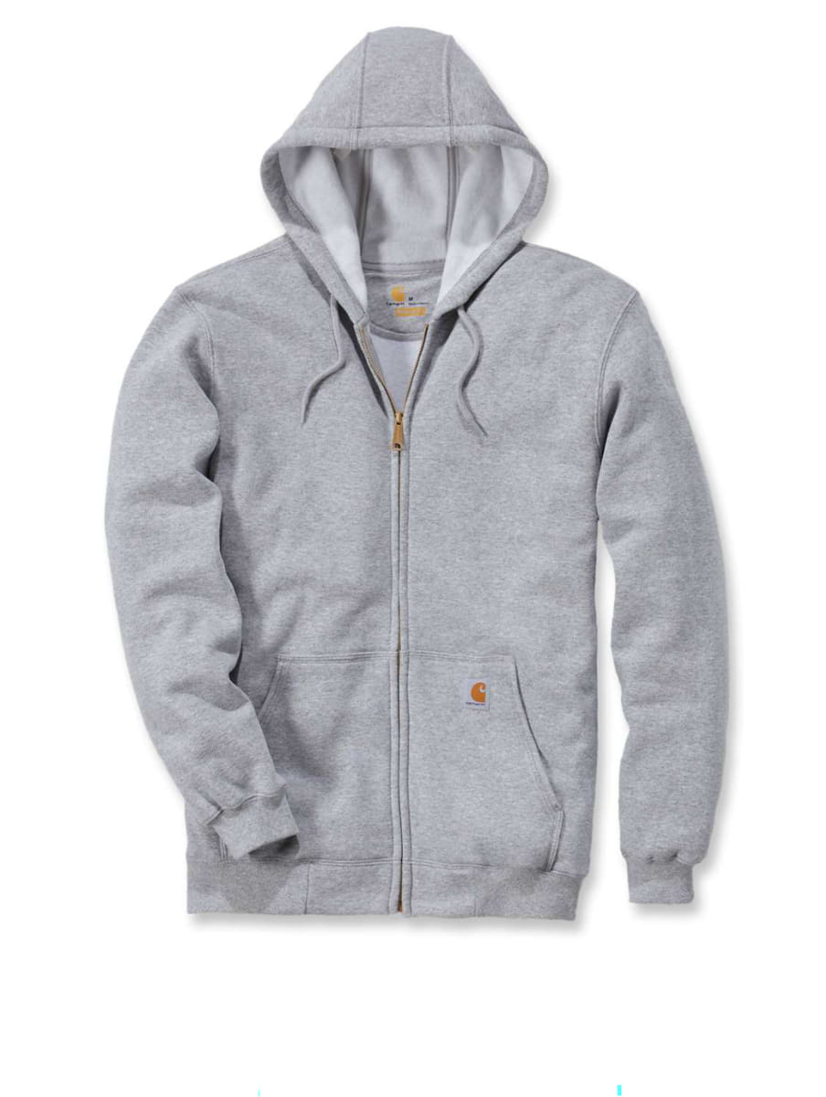 Carhartt Zip Hooded Sweatshirt Heather Grey Griggs Agri