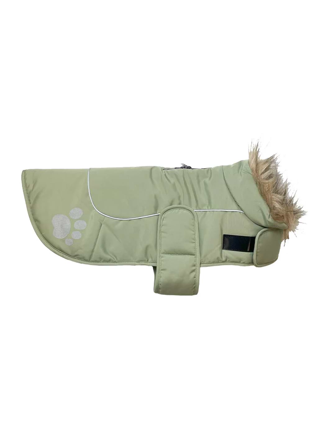 Happy Pet Paw Print Dog Jacket Sage Green