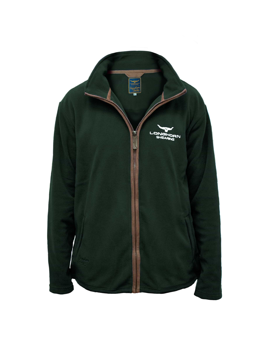 Horner Shearing Longhorn Highland Fleece Dark Green