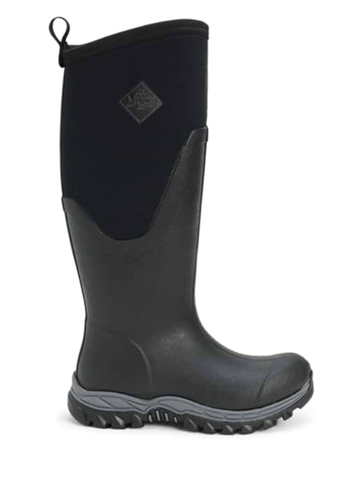 Pink and black muck boots outlet