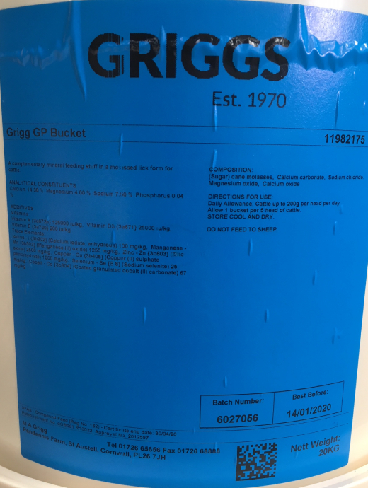 Griggs GP Cattle Bucket