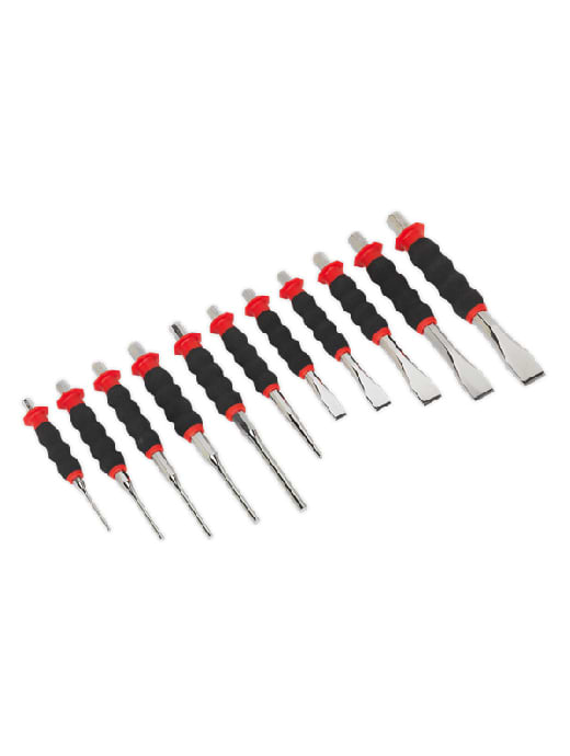 Sealey 11pc Sheathed Punch & Chisel Set