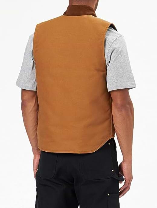 Carhartt Relaxed Fit Firm Duck Insulated Rib Collar Vest Gilet